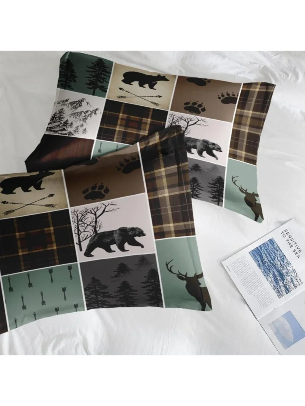 Wildlife Hunting King Comforter Set with Sheets, 7-Piece Cozy Bedding Ensemble